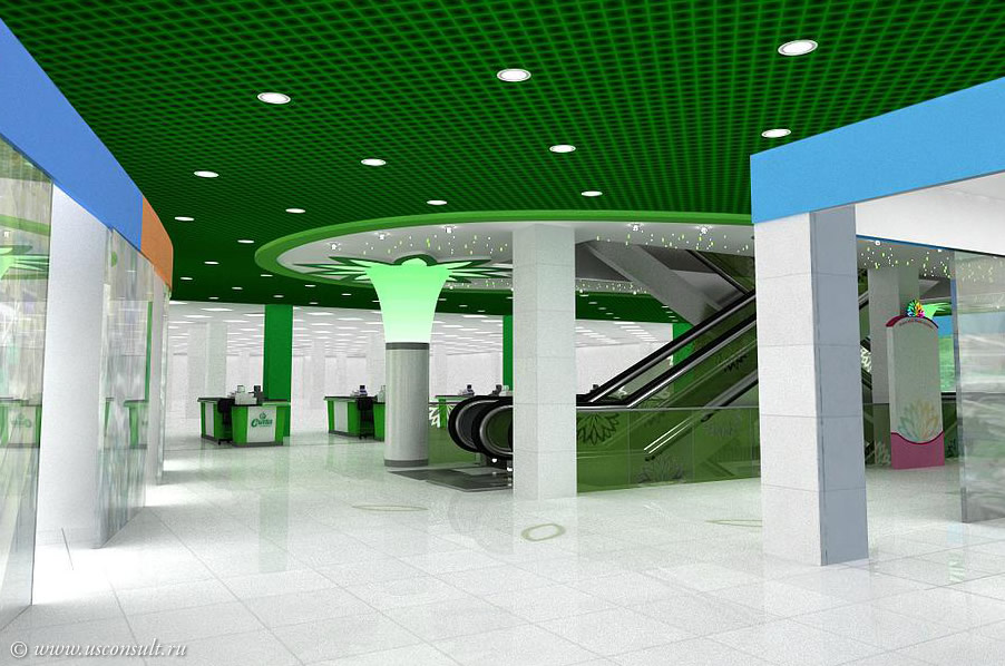 Дизайн-проект торгового центра «Цветной парк», г. Иркутск