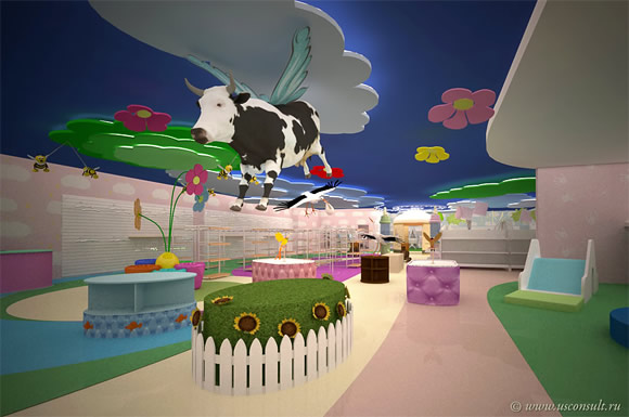 летающие коровы, детский торговый центр, казахстан